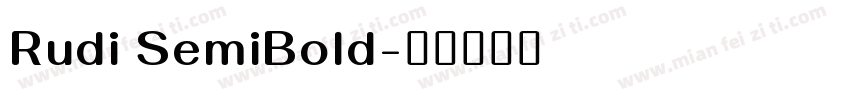 Rudi SemiBold字体转换